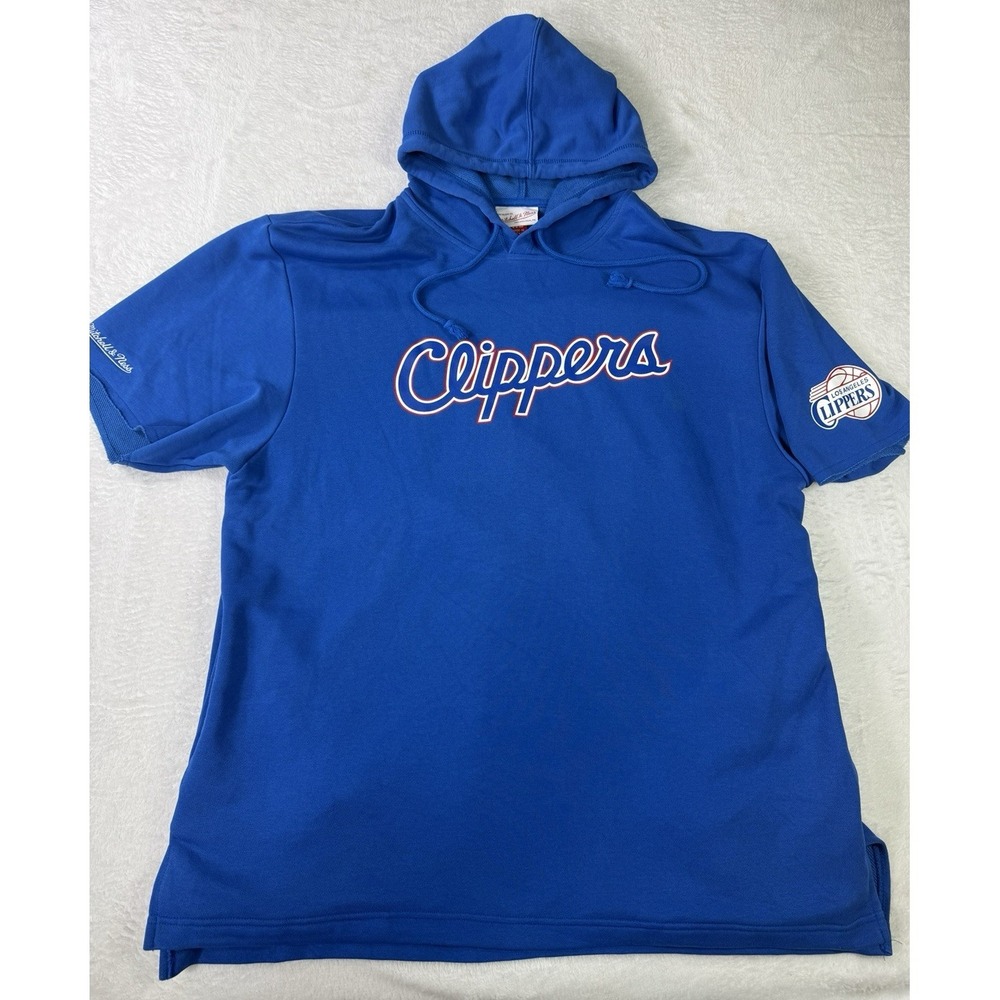 Mitchell and Ness Philadelphia 76ers Basketball Hoodie XL Blue Hardwood Classics